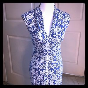 Banana Republic blue/white  cap/sleeveless dress